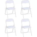 Acekool PU Leather Padded Folding Chairs Set  Non-Slip Feet, 350 lb Capacity, Stackable & Portable Event Seating