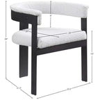 Meridian Furniture,Romeo Boucle Fabric Dining Chair, Set of 2