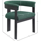 Meridian Furniture,Romeo Boucle Fabric Dining Chair, Set of 2