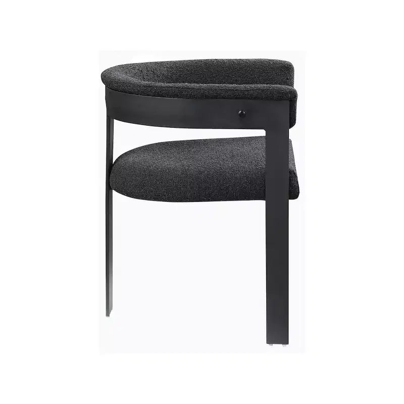Meridian Furniture,Romeo Boucle Fabric Dining Chair, Set of 2
