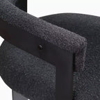 Meridian Furniture,Romeo Boucle Fabric Dining Chair, Set of 2