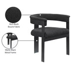 Meridian Furniture,Romeo Boucle Fabric Dining Chair, Set of 2