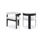 Meridian Furniture,Romeo Boucle Fabric Dining Chair, Set of 2