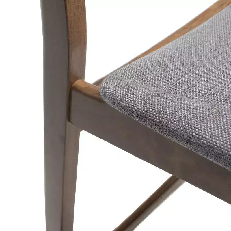 GDFStudio Cedric Mid-Century Modern Fabric and Rubberwood 23.5 Inch Counter Stool (Set of 2)