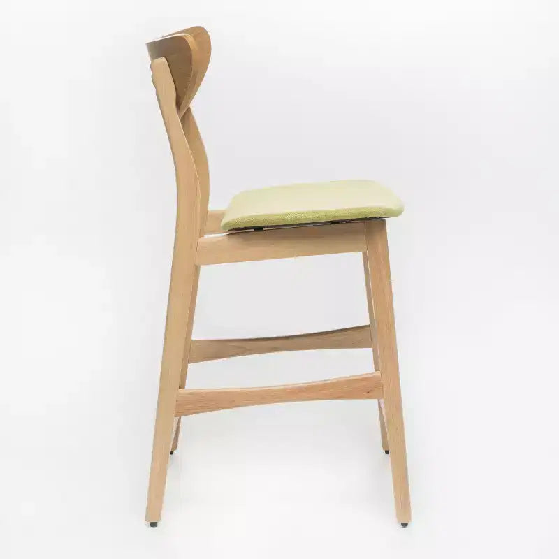 GDFStudio Cedric Mid-Century Modern Fabric and Rubberwood 23.5 Inch Counter Stool (Set of 2)