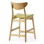 GDFStudio Cedric Mid-Century Modern Fabric and Rubberwood 23.5 Inch Counter Stool (Set of 2)