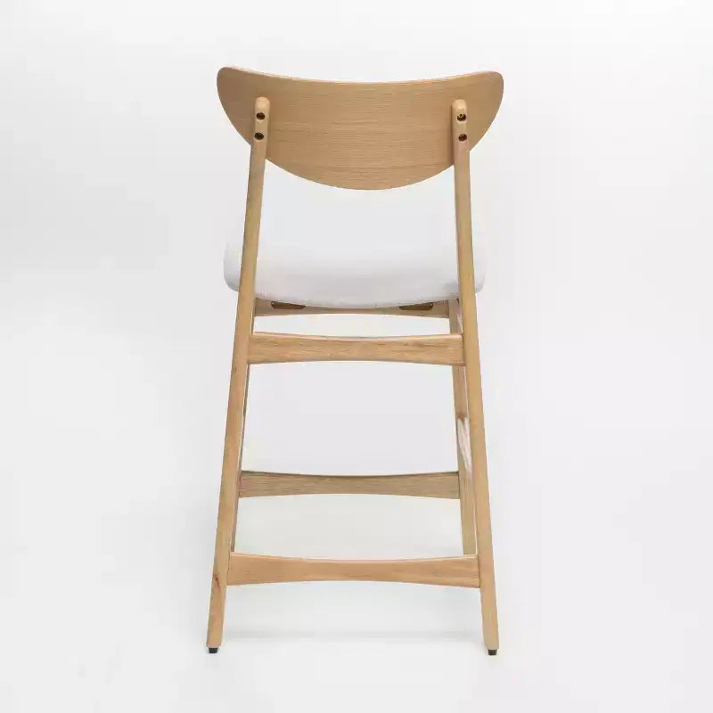 GDFStudio Cedric Mid-Century Modern Fabric and Rubberwood 23.5 Inch Counter Stool (Set of 2)
