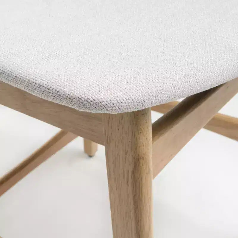 GDFStudio Cedric Mid-Century Modern Fabric and Rubberwood 23.5 Inch Counter Stool (Set of 2)