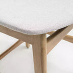 GDFStudio Cedric Mid-Century Modern Fabric and Rubberwood 23.5 Inch Counter Stool (Set of 2)