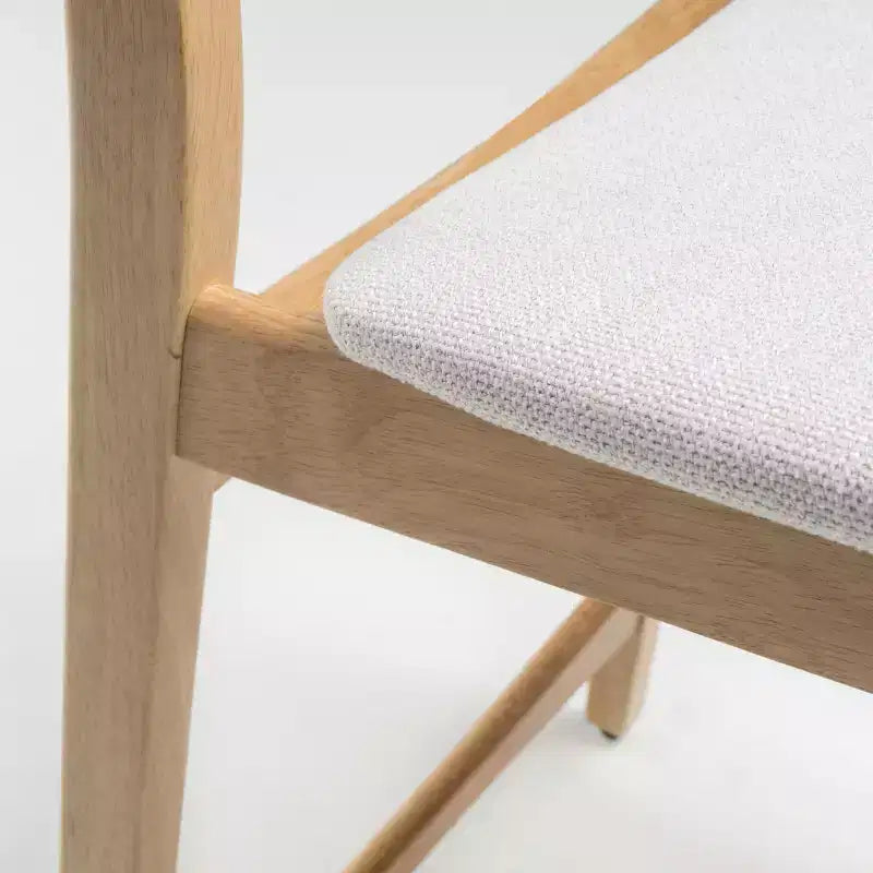 GDFStudio Cedric Mid-Century Modern Fabric and Rubberwood 23.5 Inch Counter Stool (Set of 2)