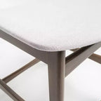 GDFStudio Cedric Mid-Century Modern Fabric and Rubberwood 23.5 Inch Counter Stool (Set of 2)