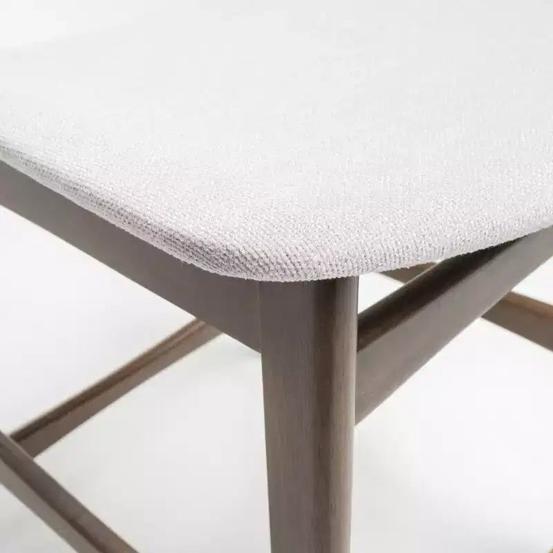 GDFStudio Cedric Mid-Century Modern Fabric and Rubberwood 23.5 Inch Counter Stool (Set of 2)