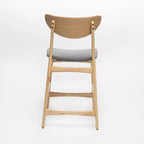 GDFStudio Cedric Mid-Century Modern Fabric and Rubberwood 23.5 Inch Counter Stool (Set of 2)