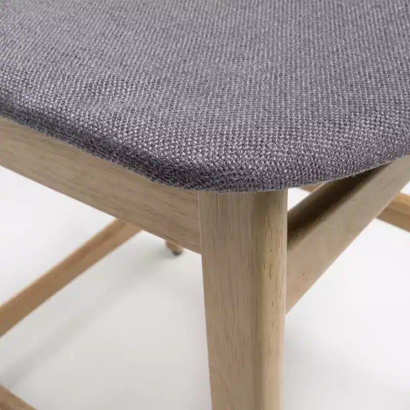 GDFStudio Cedric Mid-Century Modern Fabric and Rubberwood 23.5 Inch Counter Stool (Set of 2)