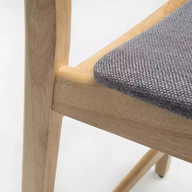GDFStudio Cedric Mid-Century Modern Fabric and Rubberwood 23.5 Inch Counter Stool (Set of 2)
