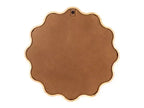 Wavy Mirror with Scalloped Wooden Frame