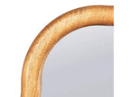 Wavy Mirror with Scalloped Wooden Frame