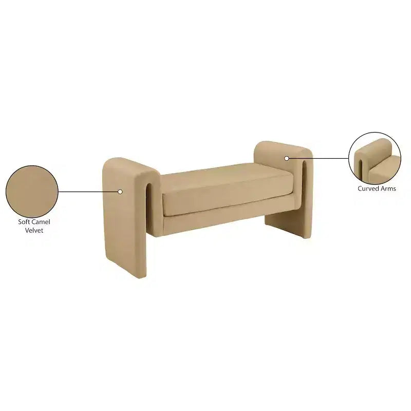 Meridian Furniture,Sloan Velvet Bench