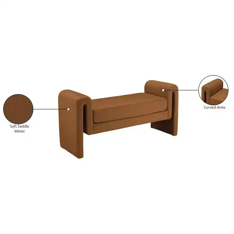 Meridian Furniture,Sloan Velvet Bench