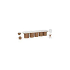 Meridian Furniture,Pavilion Cream Boucle Fabric Bench