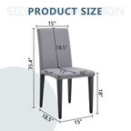MAYEERTY Set of 4 Light Gray Linen Cotton Dining Chairs Versatile Comfortable Seating