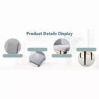 MAYEERTY Set of 4 Light Gray Linen Cotton Dining Chairs Versatile Comfortable Seating