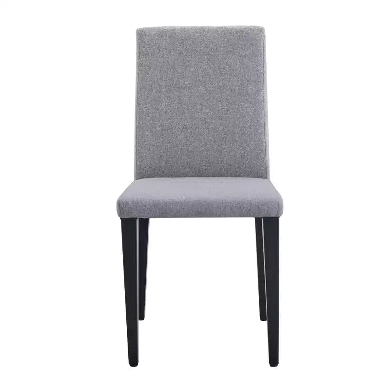 MAYEERTY Set of 4 Light Gray Linen Cotton Dining Chairs Versatile Comfortable Seating