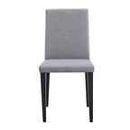 MAYEERTY Set of 4 Light Gray Linen Cotton Dining Chairs Versatile Comfortable Seating