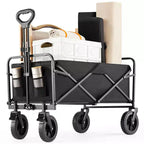 Heavy-Duty All-Terrain Folding Wagon - 330 lb Capacity for Camping/Grocery Shopping