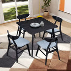 Okak Square Wooden Dining Table for 4 Kitchen Table Dining Table for Dining Room, Restaurant, Living Room