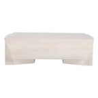 Royal Hampton Coffee Table | 45 Rectangular Handcrafted Mango Wood | Solid Asymmetric Base