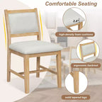 Whisen Mid-Century 7-Piece Dining Table Set for 6, Wood Table & Comfy Upholstered Chairs