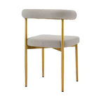 Armen Living,Shannon Dining Chair with Gold Brushed Stainless Steel