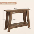 Lantine 41.3 Wood Console Table, 2-Tier Entryway Table with Storage, Sofa Table Behind Couch for Living Room, Hallway, Foyer