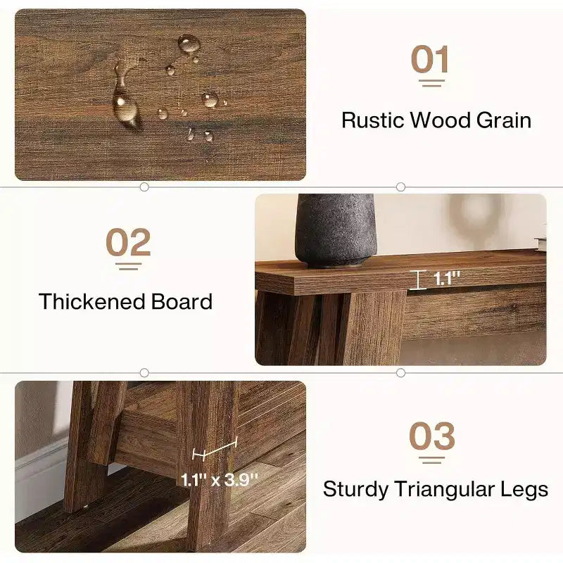 Lantine 41.3 Wood Console Table, 2-Tier Entryway Table with Storage, Sofa Table Behind Couch for Living Room, Hallway, Foyer