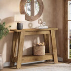 Lantine 41.3 Wood Console Table, 2-Tier Entryway Table with Storage, Sofa Table Behind Couch for Living Room, Hallway, Foyer