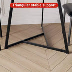 2-Person Round Dining Set - Space-Saving Table & Upholstered Chairs, Modern Kitchen Set for Small Spaces