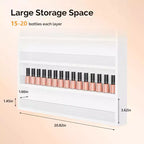 Karl Home White 10 Layers Wall Mount Nail Polish Organizer Rack with Acrylic Baffle