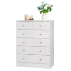 Karl Home 6-Drawer White Particle Board 25.98in. W Chest of Drawer