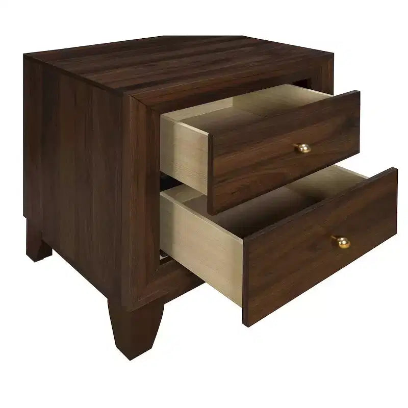 Coaster,Welsley 2-drawer Nightstand Bedside Table Walnut
