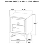 Coaster,Welsley 2-drawer Nightstand Bedside Table Walnut