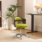 Karl Home | Ring-Shaped Wooden Back Office Chair With Foot Spikes And Wheels