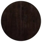 5 Piece Farmhouse Dining Table Set, Wood Round Extendable Dining Table and 4 Upholstered Chairs