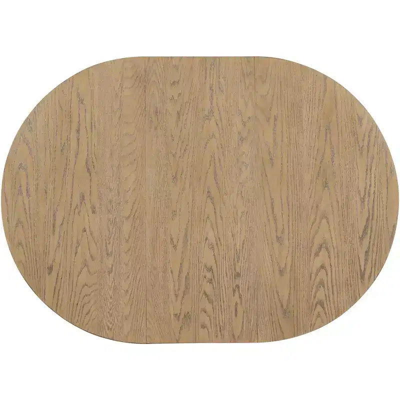 5 Piece Farmhouse Dining Table Set, Wood Round Extendable Dining Table and 4 Upholstered Chairs