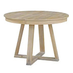 5 Pieces Extendable Dining Set for 4, Round Table with Leaf and 4 Upholstered Chairs