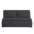 Mjkone W62inch Pull Out Sofa Bed, 3-in-1 Modern Pull Out Leathaire Fabric Sleeper Sofa Couch,Chaise Lounge