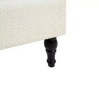 GDFStudio Winfred Boucle Upholstered Wood Bed with 55 Wingback Headboard