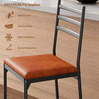 Modern Bar Stools with Backrest, Counter Height Bar Chairs with Footrest, Upholstered Metal Barstools for Kitchen Island, Dining Room