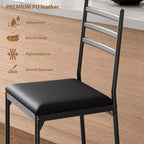 Modern Bar Stools with Backrest, Counter Height Bar Chairs with Footrest, Upholstered Metal Barstools for Kitchen Island, Dining Room