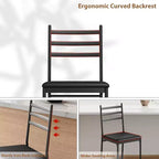Modern Bar Stools with Backrest, Counter Height Bar Chairs with Footrest, Upholstered Metal Barstools for Kitchen Island, Dining Room